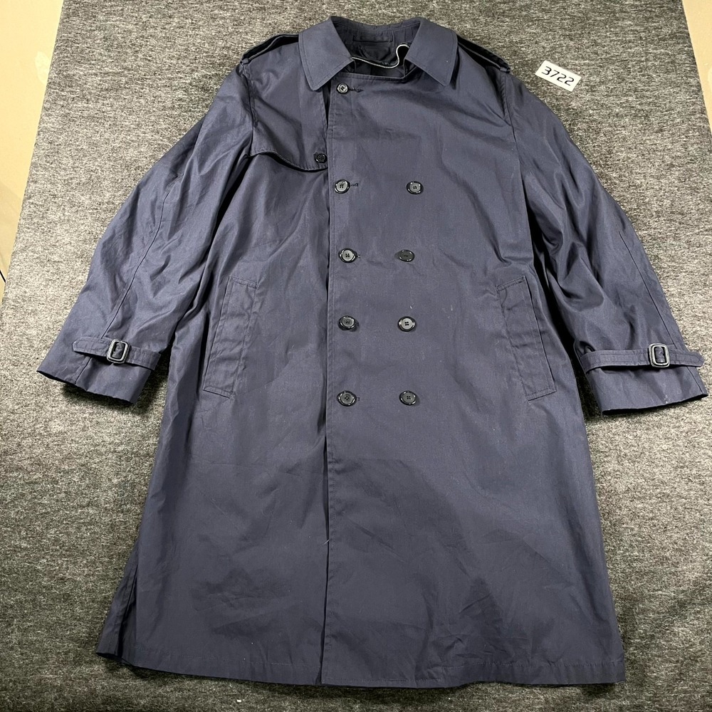 Vintage DSCP Defender Collection US Navy Military Raincoat‎ Mens 46 Navy Blue